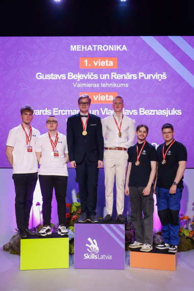 FOTO: Ogrēnieši izcīna 6 medaļas jauno profesionāļu meistarības konkursā "SkillsLatvia 2025"