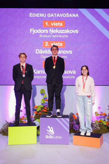 FOTO: Ogrēnieši izcīna 6 medaļas jauno profesionāļu meistarības konkursā "SkillsLatvia 2025"