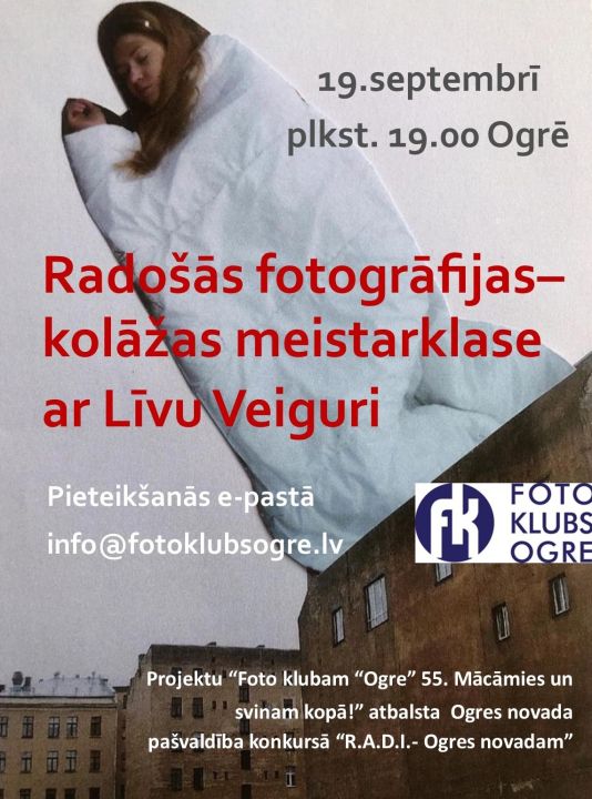 Foto klubs “Ogre” augustā rīko foto kolāžas meistarklasi