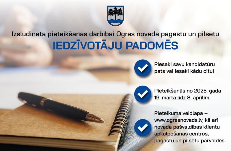 Iespēja pieteikt kandidātus darbam iedzīvotāju padomēs