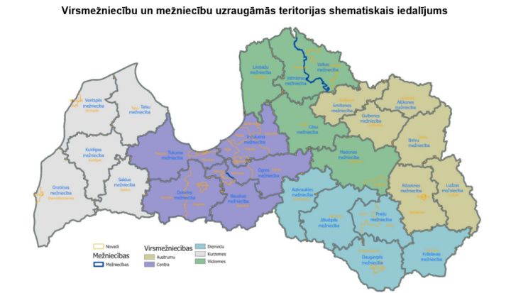 Valsts meža dienestam būs mazāk struktūrvienību; virsmežniecība Ogrē pārņems divu citu funkcijas