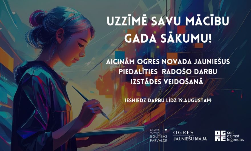 Ogres novada jauniešiem iespēja piedalīties radošo darbu izstādes veidošanā