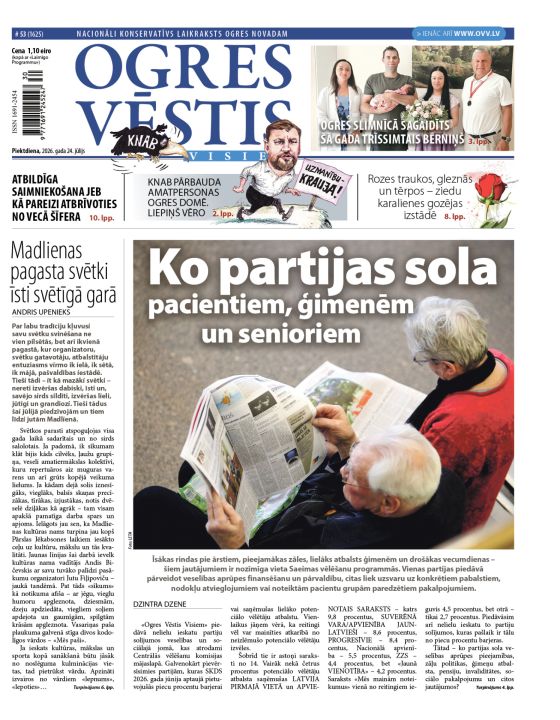 Laikraksta "Ogres Vēstis Visiem" 24. jūlija numurā