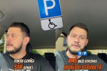Attēls rakstam: "Ne vienmēr viss ir tā, kā izskatās!" Kāpēc Spoon Cafe Ogres busiņš parkojas invalīdu stāvvietā?