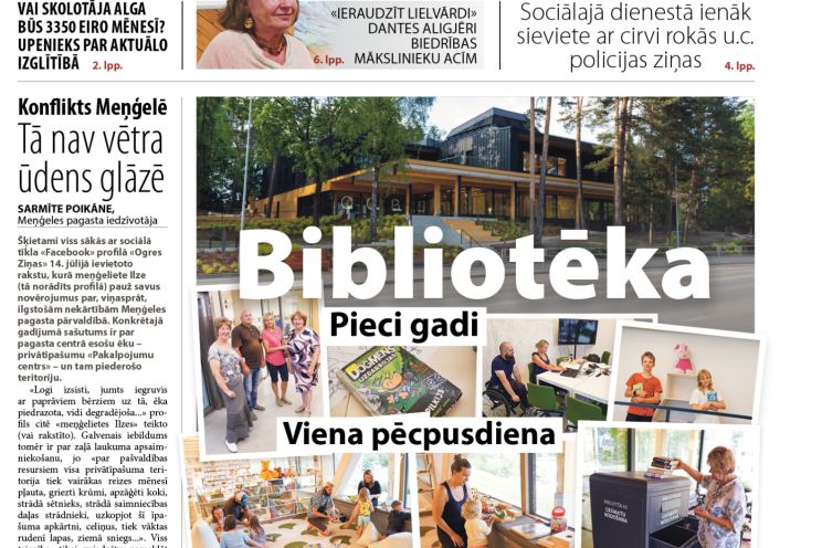 Attēls rakstam: Laikraksta "Ogres Vēstis Visiem" 14. augusta numurā