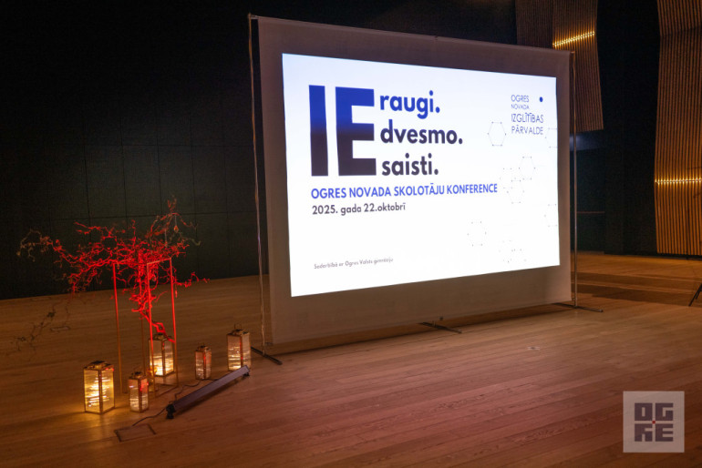 FOTO: Konference “IEraugi. IEdvesmo. IEsaisti.” kā ražas novākšana Ogres novada pedagogu kopienai