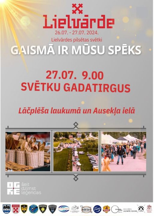 Atvērta pieteikšanās amatniekiem un mājražotājiem uz Lielvārdes pilsētas svētku gadatirgu