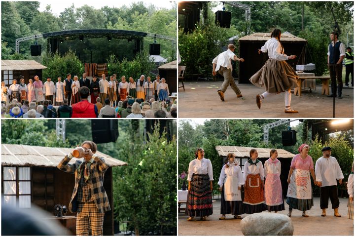 Līgo atblāzmas fotogrāfijās: Ogres teātris ar "Skroderdienām Silmačos" priecējis ropažniekus