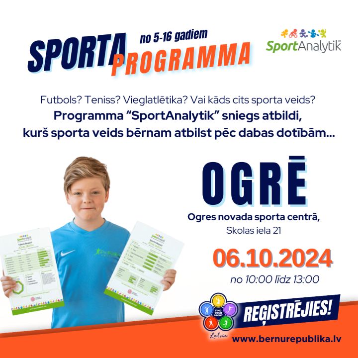 6.oktobrī “Atrodi savu sporta veidu” Ogrē