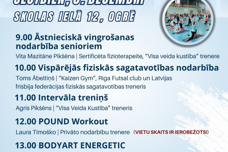Attēls rakstam: Sportiska diena Ogrē - pasākumā “Vingro vesels Ogrē!” 