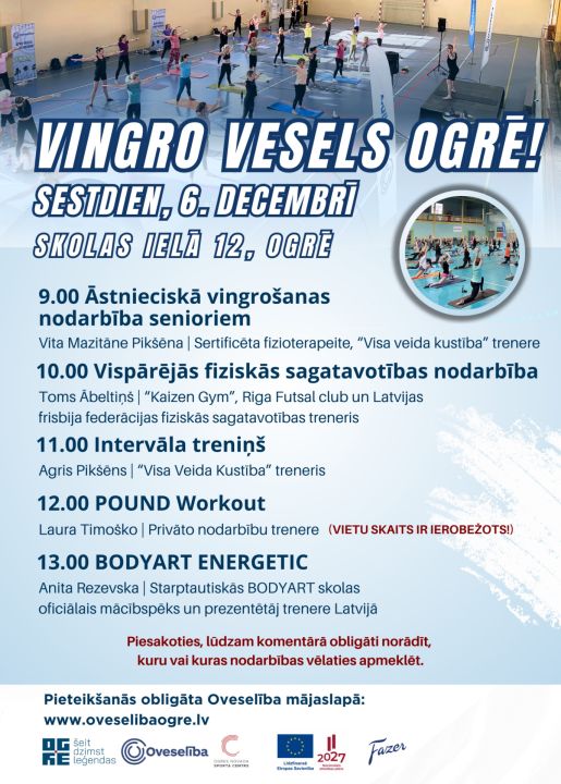 Sportiska diena Ogrē - pasākumā “Vingro vesels Ogrē!” 