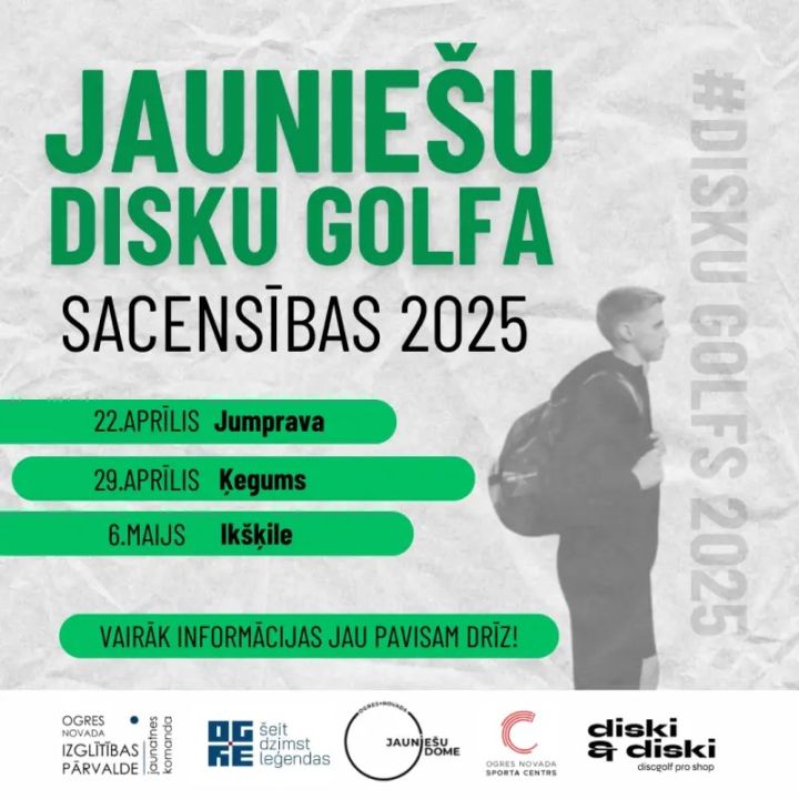 Notiks jauniešu disku golfa sacensības