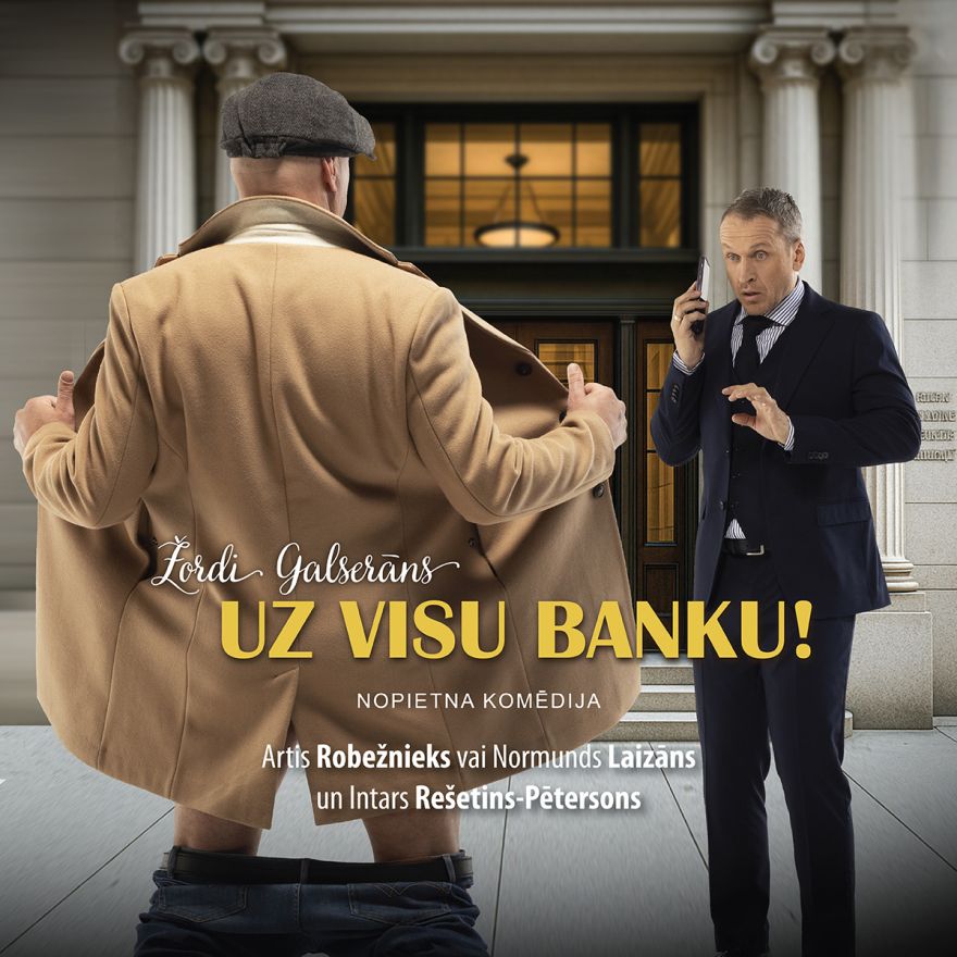 Ogrē viesosies Rešetina-Pētersona komēdija “Uz visu banku!”