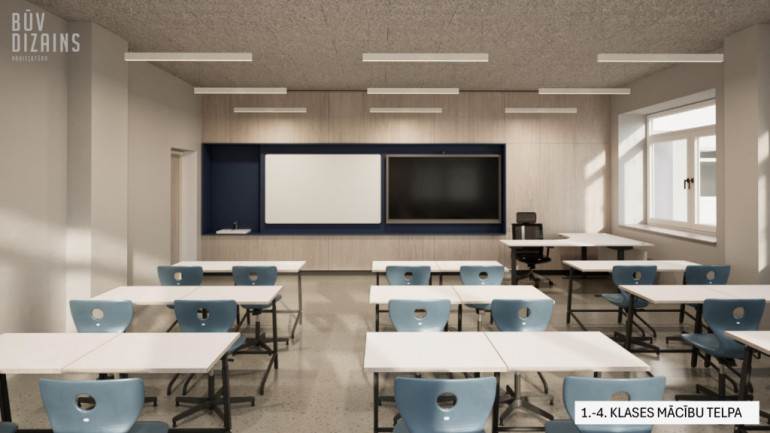 Foto: Turpinās Edgara Kauliņa Lielvārdes vidusskolas pārbūves projektēšana