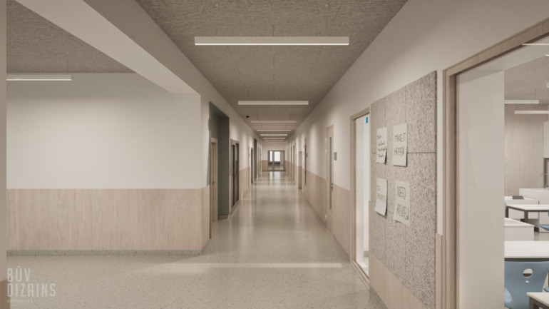 Foto: Turpinās Edgara Kauliņa Lielvārdes vidusskolas pārbūves projektēšana