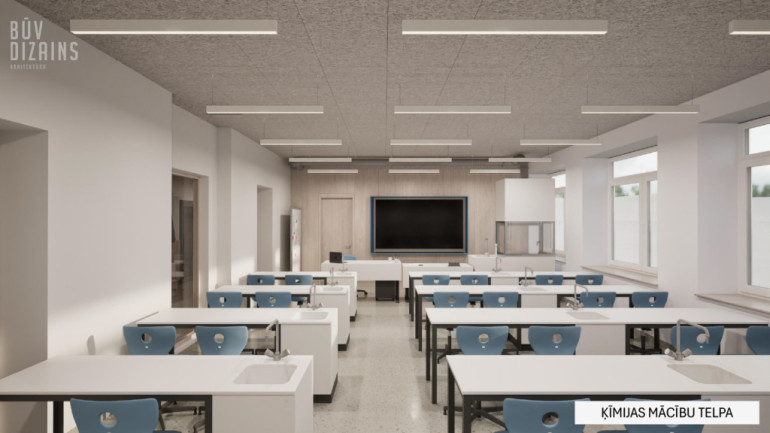 Foto: Turpinās Edgara Kauliņa Lielvārdes vidusskolas pārbūves projektēšana