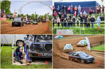 Attēls rakstam: FOTO: Ogres novada autosportisti izcīna godalgotas vietas Latvijas autokrosa čempionātā Brenguļos