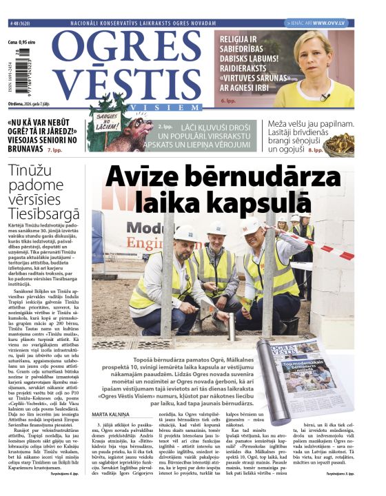 Laikraksta «Ogres Vēstis Visiem» 7. jūlija numurā
