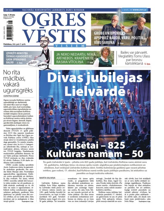 Laikraksta «Ogres Vēstis Visiem» 17. aprīļa numurā