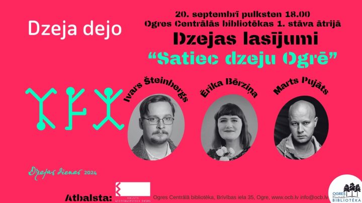 Ogres Centrālajā bibliotēkā notiks Dzejas dienām veltīti dzejas lasījumi