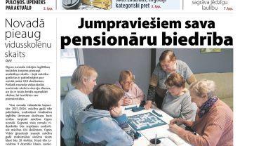 Attēls rakstam: Laikraksta "Ogres Vēstis Visiem" 8. aprīļa numurā