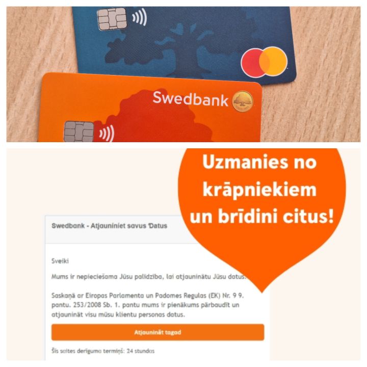 “Swedbank” izplata brīdinājumu klientiem