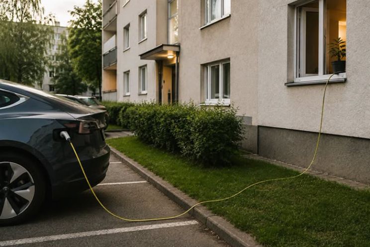 Attēls rakstam: Ogres Namsaimnieks skaidro: Vai drīkst uzlādēt elektroauto, izvelkot vadu no dzīvokļa vai pagraba?
