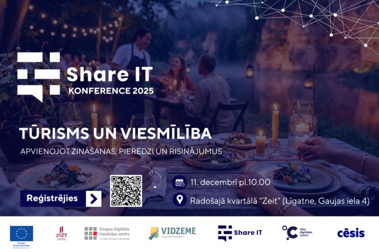 Attēls rakstam: Uzņēmējiem un nozaru profesionāļiem iespēja piedalīties ShareIT 2025 konferencē “Tūrisms un viesmīlība"