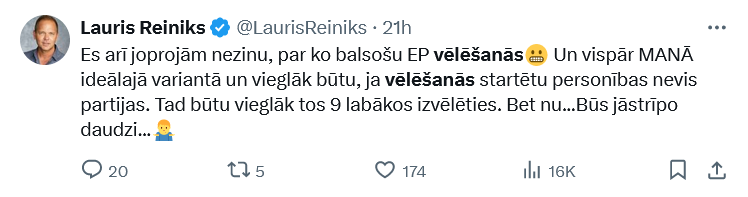 Ekrānuzņēmums no "X"