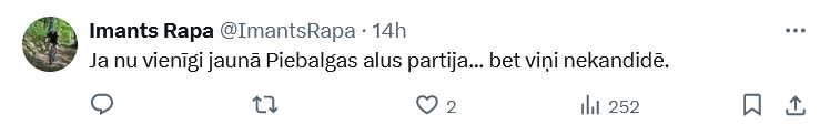 Ekrānuzņēmums no "X"