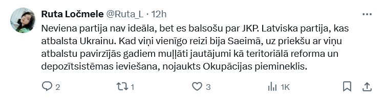 Ekrānuzņēmums no "X"