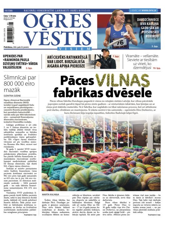 Laikraksta «Ogres Vēstis Visiem» 30. janvāra numurā