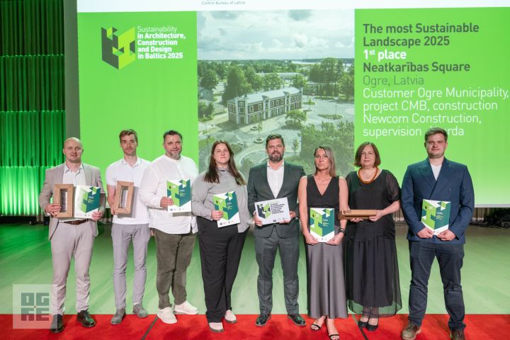 Ilgtspējīgākais teritorijas labiekārtojums Baltijā 2025 – Ogres Neatkarības laukums