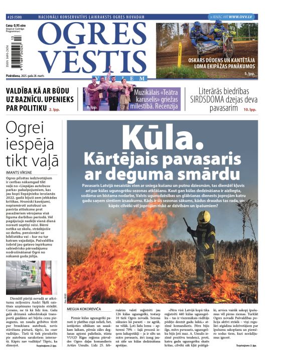 Laikraksta «Ogres Vēstis Visiem» 28. marta numurā
