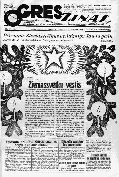 Iz pagājības. Ogres Ziņas Nr. 34