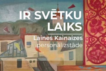 Attēls rakstam: Laines Kainaizes izstādes "Ir svētku laiks" atvēršana 