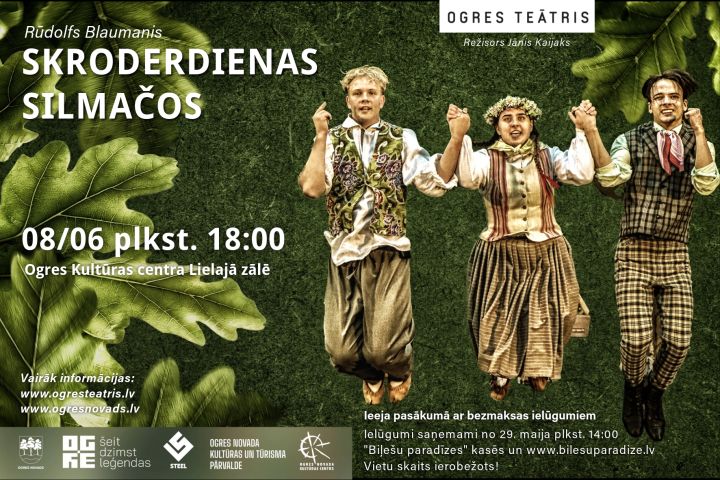 No rītdienas sāksies bezmaksas ielūgumu izplatīšana uz Ogres teātra izrādi "Skroderdienas Silmačos"