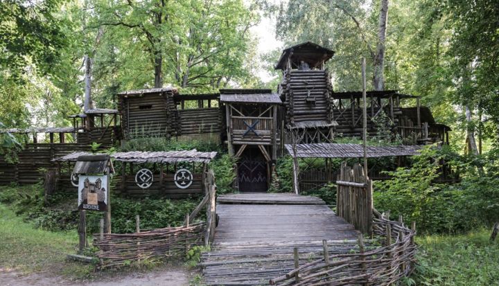 Aģentūra “Zilie kalni” saņem ziedojumu – zāģbaļķus Uldevena pils Lielvārdē atjaunošanai