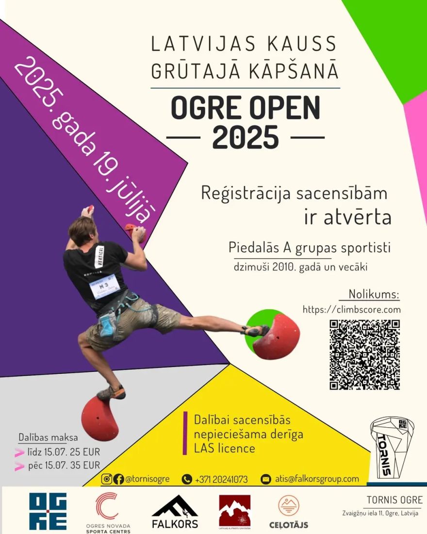 Reģistrācija OGRE OPEN 2025 sacensībām ir sākusies