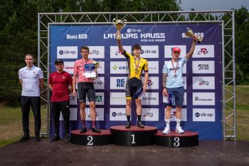 Attēls rakstam: FOTO: “cb–xp” Latvijas kausa MTB XCO krosā Ogres posmā lieliska sportiskā cīņa – elitē uzvar Celitāns un Rodionova