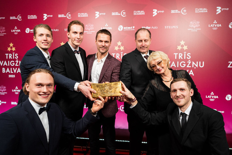 FOTO: "Trīs Zvaigžņu balvā 2025" godināti izcilākie Latvijas sportisti