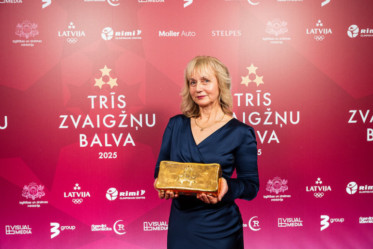 FOTO: "Trīs Zvaigžņu balvā 2025" godināti izcilākie Latvijas sportisti