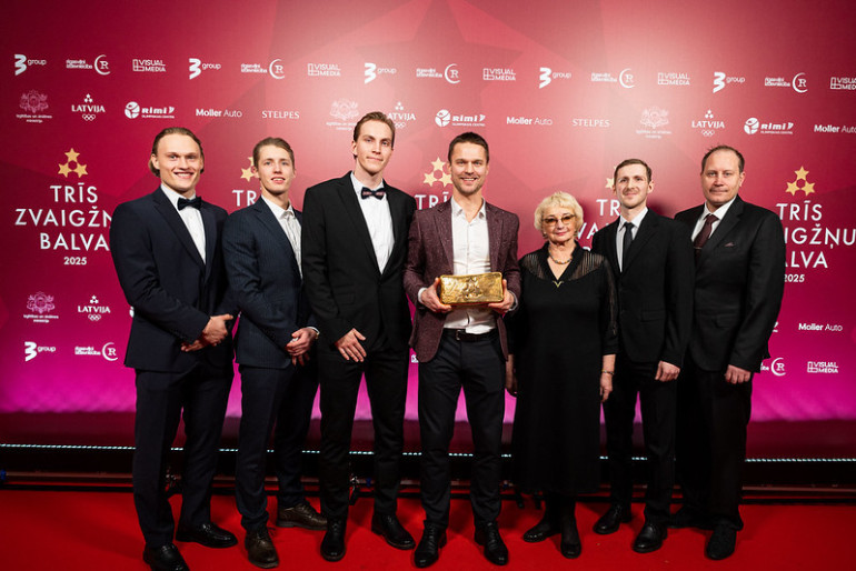 FOTO: "Trīs Zvaigžņu balvā 2025" godināti izcilākie Latvijas sportisti