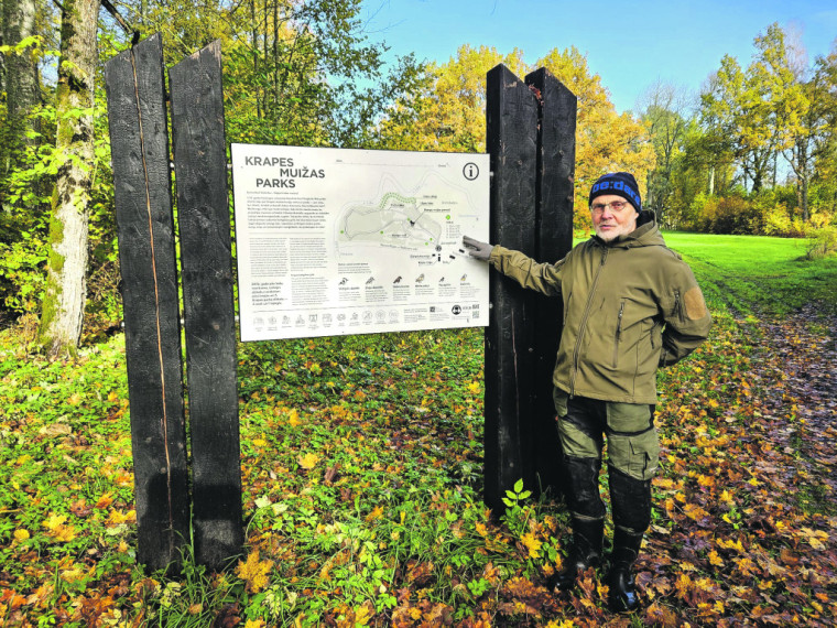 Krapes bagātības muižas parka talkā