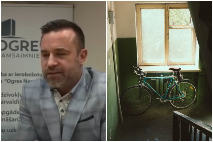 Attēls rakstam: VIDEO:  Daudzīvokļu namu kāpņu telpās aizliegts glabāt privātās mantas, arī velosipēdus un ratiņus: Ogrē sāk pārbaudes