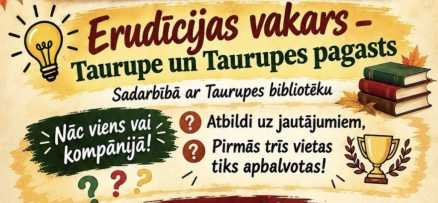 Erudīcijas vakars un balle Taurupē