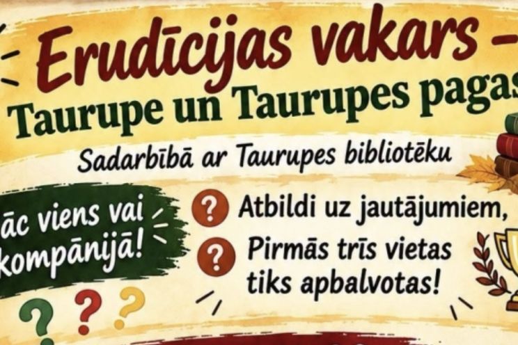 Attēls rakstam: Erudīcijas vakars un balle Taurupē