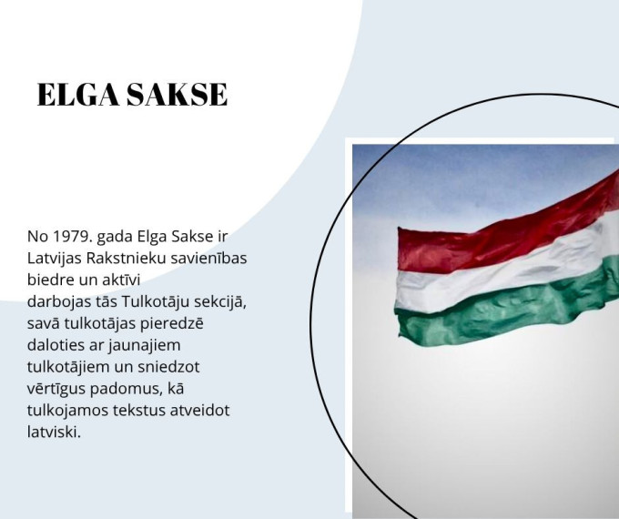 Tulkotājai Elgai Saksei 95!