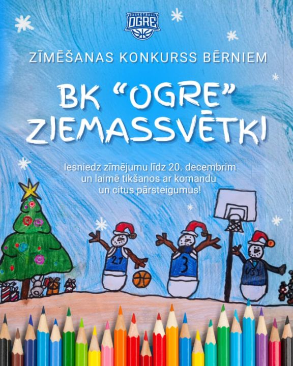 Basketbola klubs „Ogre” rīko bērnu zīmēšanas konkursu