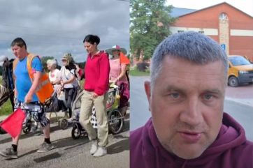 Attēls rakstam: Ceļā uz Aglonu svētceļnieki dzer daudz ūdeni, ēd saldējumu un gatavo izrādes par svētajiem 